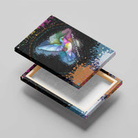 Where the Sunbird Sings Canvas Wall Art with Sao Tome and Principe Flag and Color Splash Art