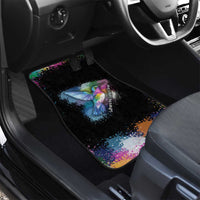 Where the Sunbird Sings Car Mats with Sao Tome and Principe Flag and Color Splash Art