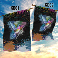 Where the Sunbird Sings Garden Flag with Sao Tome and Principe Flag and Color Splash Art