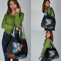 Where the Sunbird Sings Grocery Bag with Sao Tome and Principe Flag and Color Splash Art