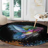 Where the Sunbird Sings Round Carpet with Sao Tome and Principe Flag and Color Splash Art