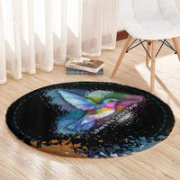 Where the Sunbird Sings Round Carpet with Sao Tome and Principe Flag and Color Splash Art