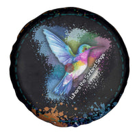 Where the Sunbird Sings Spare Tire Cover with Sao Tome and Principe Flag and Color Splash Art