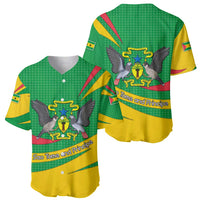 Sao Tome and Principe National Emblem Baseball Jersey with Green Yellow Flag Pattern