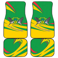 Sao Tome and Principe National Emblem Car Mats with Green Yellow Flag Pattern