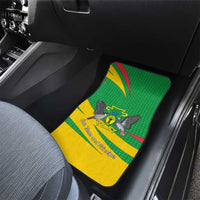 Sao Tome and Principe National Emblem Car Mats with Green Yellow Flag Pattern