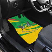 Sao Tome and Principe National Emblem Car Mats with Green Yellow Flag Pattern