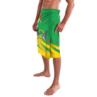 Sao Tome and Principe National Emblem Lavalava with Green Yellow Flag Pattern