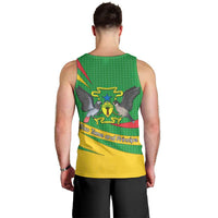 Sao Tome and Principe National Emblem Men Tank Top with Green Yellow Flag Pattern