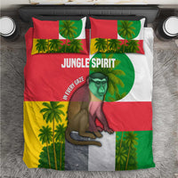 Jungle Spirit Monkey Bedding Set with Sao Tome and Principe Tropical Flag Color Blocks