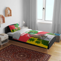 Jungle Spirit Monkey Bedding Set with Sao Tome and Principe Tropical Flag Color Blocks