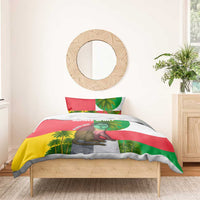 Jungle Spirit Monkey Bedding Set with Sao Tome and Principe Tropical Flag Color Blocks