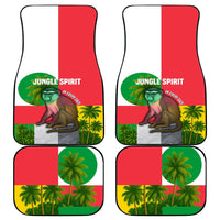 Jungle Spirit Monkey Car Mats with Sao Tome and Principe Tropical Flag Color Blocks
