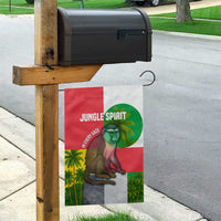 Jungle Spirit Monkey Garden Flag with Sao Tome and Principe Tropical Flag Color Blocks