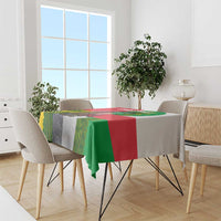 Jungle Spirit Monkey Tablecloth with Sao Tome and Principe Tropical Flag Color Blocks