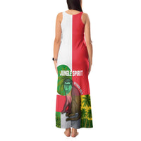 Jungle Spirit Monkey Tank Maxi Dress with Sao Tome and Principe Tropical Flag Color Blocks