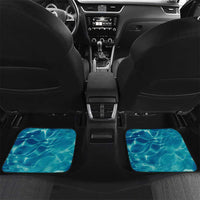 Sea Turtle Sao Tome and Principe Car Mats with Ocean Tide and Tropical Palm Design