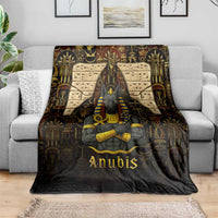 Anubis Egypt Blanket with Ancient Hieroglyph Pharaoh Spirit