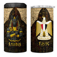 Anubis Egypt 4 in 1 Can Cooler Tumbler with Ancient Hieroglyph Pharaoh Spirit