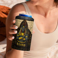 Anubis Egypt 4 in 1 Can Cooler Tumbler with Ancient Hieroglyph Pharaoh Spirit