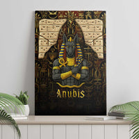 Anubis Egypt Canvas Wall Art with Ancient Hieroglyph Pharaoh Spirit