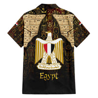 Anubis Egypt Family Matching Short Sleeve Bodycon Dress and Hawaiian Shirt with Ancient Hieroglyph Pharaoh Spirit