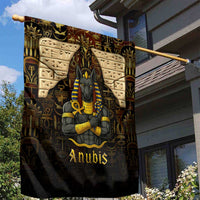 Anubis Egypt Garden Flag with Ancient Hieroglyph Pharaoh Spirit