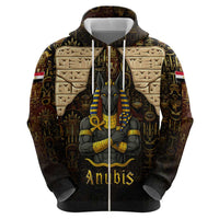 Anubis Egypt Hoodie with Ancient Hieroglyph Pharaoh Spirit