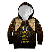 Anubis Egypt Kid Hoodie with Ancient Hieroglyph Pharaoh Spirit