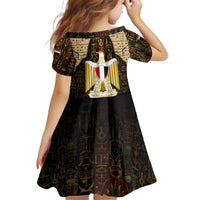 Anubis Egypt Kid Short Sleeve Dress with Ancient Hieroglyph Pharaoh Spirit