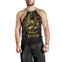 Anubis Egypt Men Tank Top with Ancient Hieroglyph Pharaoh Spirit