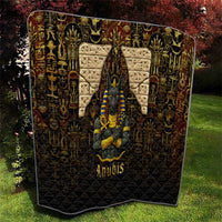 Anubis Egypt Quilt with Ancient Hieroglyph Pharaoh Spirit