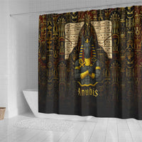 Anubis Egypt Shower Curtain with Ancient Hieroglyph Pharaoh Spirit