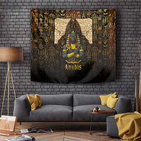 Anubis Egypt Tapestry with Ancient Hieroglyph Pharaoh Spirit