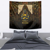 Anubis Egypt Tapestry with Ancient Hieroglyph Pharaoh Spirit