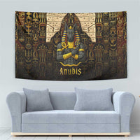 Anubis Egypt Tapestry with Ancient Hieroglyph Pharaoh Spirit