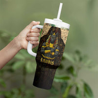 Anubis Egypt Tumbler With Handle with Ancient Hieroglyph Pharaoh Spirit