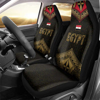 Ankh Eye of Horus Egypt Car Seat Cover with Ancient Black Gold Hieroglyph Spirit