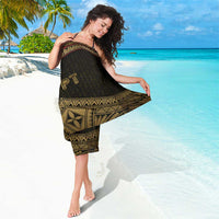 Ankh Eye of Horus Egypt Sarong with Ancient Black Gold Hieroglyph Spirit