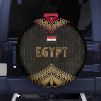 Ankh Eye of Horus Egypt Spare Tire Cover with Ancient Black Gold Hieroglyph Spirit