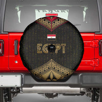 Ankh Eye of Horus Egypt Spare Tire Cover with Ancient Black Gold Hieroglyph Spirit