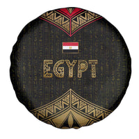 Ankh Eye of Horus Egypt Spare Tire Cover with Ancient Black Gold Hieroglyph Spirit