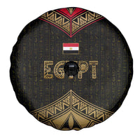 Ankh Eye of Horus Egypt Spare Tire Cover with Ancient Black Gold Hieroglyph Spirit