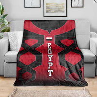 Egypt Flag Emblem Blanket with Red Black Bold Spirit