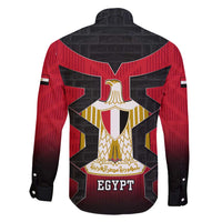 Egypt Flag Emblem Family Matching Short Sleeve Bodycon Dress and Hawaiian Shirt with Red Black Bold Spirit