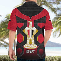 Egypt Flag Emblem Hawaiian Shirt with Red Black Bold Spirit