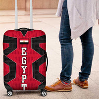 Egypt Flag Emblem Luggage Cover with Red Black Bold Spirit