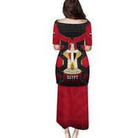 Egypt Flag Emblem Puletasi with Red Black Bold Spirit