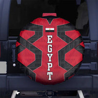 Egypt Flag Emblem Spare Tire Cover with Red Black Bold Spirit