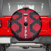Egypt Flag Emblem Spare Tire Cover with Red Black Bold Spirit